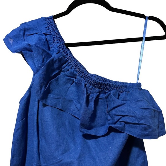 2/$30 J Crew Linen Shift Dress Womens XXS Blue Coastal New England Resort Beach - Picture 4 of 9